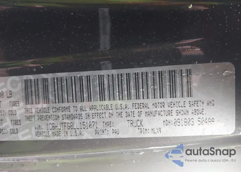 2020 Jeep Gladiator Overland 4X4 z USA, uszkodzony, nr VIN 1C6HJTFG8LL151071